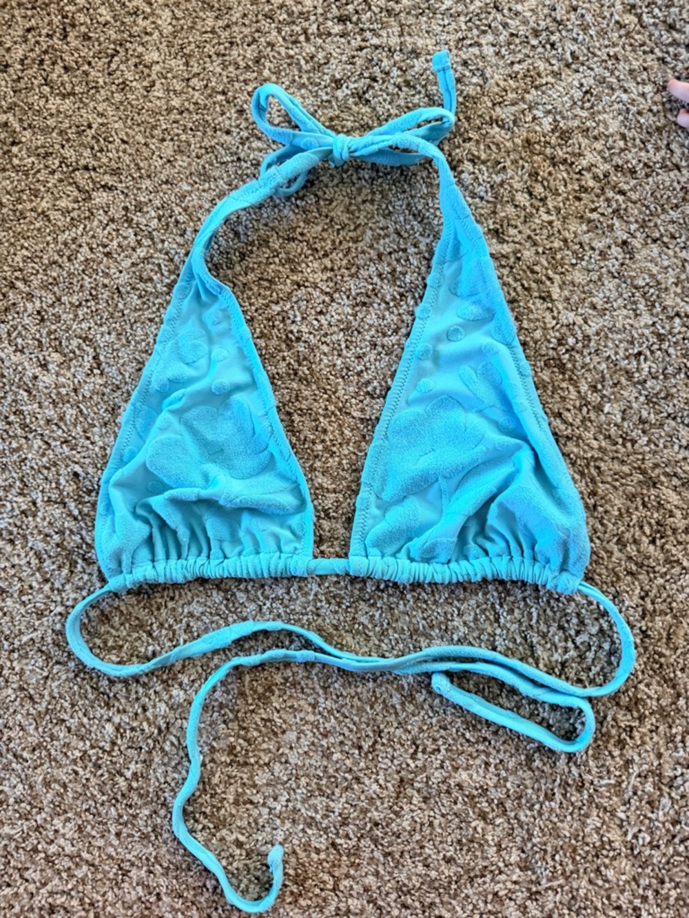 aerie Aqua Blue Triangle Bikini Top
